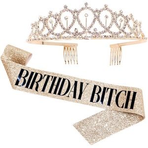 Birthday Bitch Sash & Rhinestone Tiara Kit